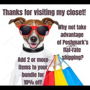 Thanks for visiting my closet! Add to or more items to a bundle and get 10% off!